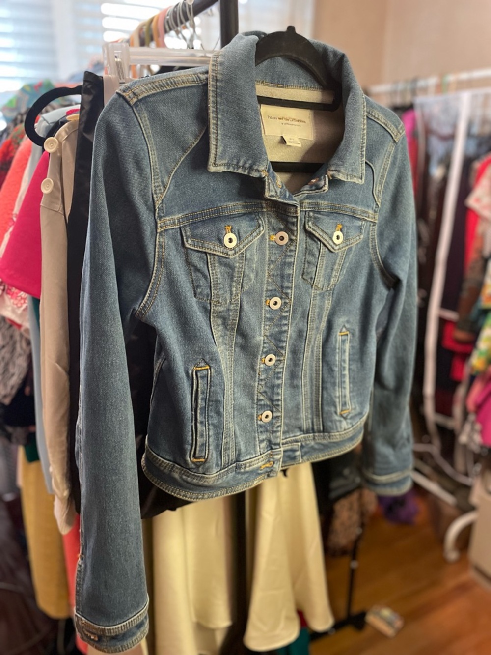 Anthropologie Classic Blue Denim Jacket